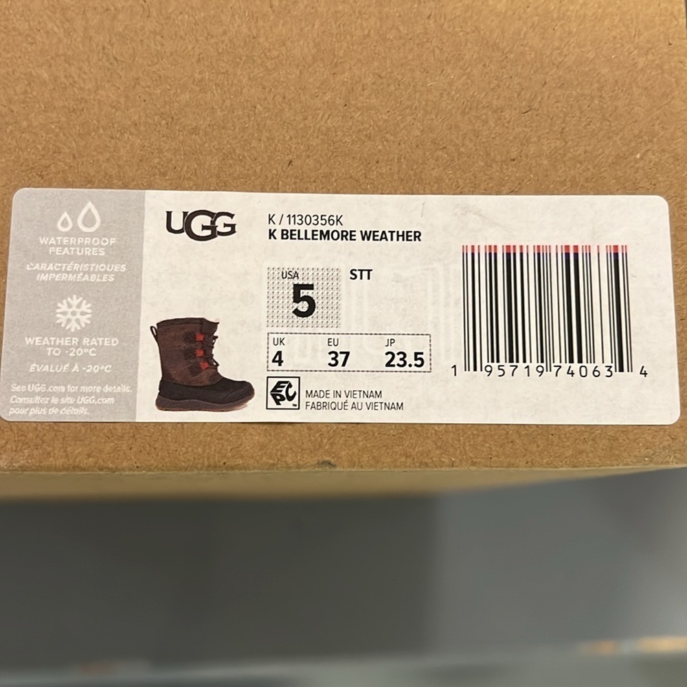 UGG unisex-child Bellemore Weather Winter Boot Snow Boot size 5 - Picture 15 of 16